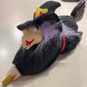 Vintage Halloween Flying Witch Decor